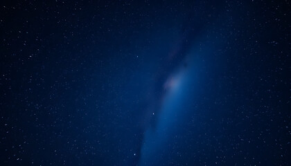 Fototapeta premium From below of dark night sky with glowing stars and Milky Way galaxy isolated with white highlights, png