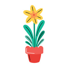 Flower Pot Vector Illustration