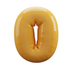 letter balloons alphabet realistic gold 3d rendering isolated on a transparent background