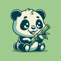 Cute Panda Cartoon Vector Art, Illustration and Graphic