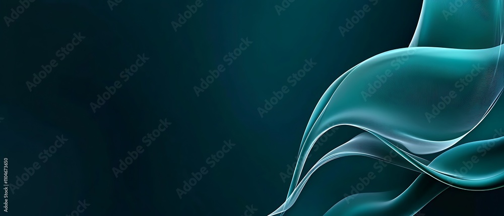 Poster minimalistic dark blue background with a soft light gradient in the bottom left corner, offering a c