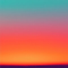 vibrant gradient sunset sky with soft hues of orange and blue