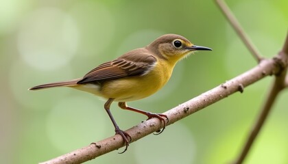 Fototapeta premium A small bird perched on a branch