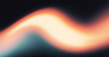Abstract digital art smooth gradient warm orange cool blue tones dark background glowing effect ethereal atmosphere high contrast minimalist style