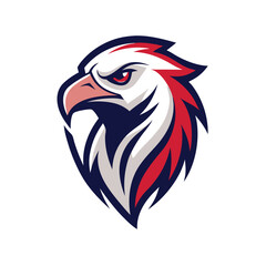 simple modern eagle head logo with clean lines and minimalist style and simple color pallete. eagle head logo