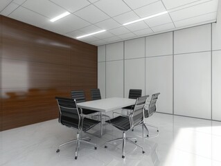 modern conference room with sleek furniture and minimalist design