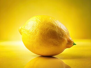Vibrant Lemon on Bright Background - Fresh Citrus Fruit, Colorful Still Life, Food Photography, Yellow Fruit, Natural Light, Healthy Eating, Summer Vibes