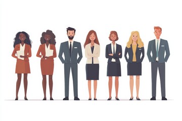Fototapeta premium Conceptual flat business illustration on isolated white background