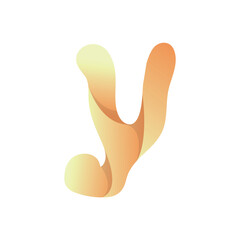 Y abstract beautiful gradient letter logo
