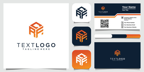 CRF logo design template vector illustration