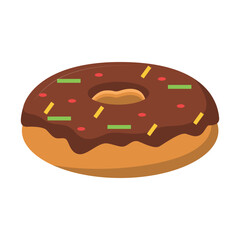 Donut with Sprinkles Vector Illustration