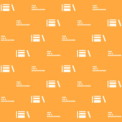 Cute Bookish Vector Seamless Pattern