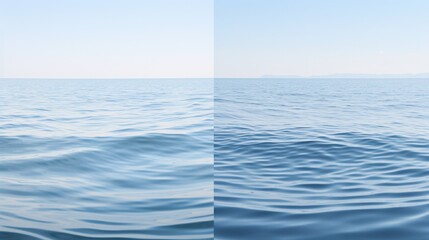 Fototapeta premium calm ocean waves under a clear blue sky
