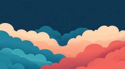 Futuristic Abstract Cloud Formations in Soft Colors