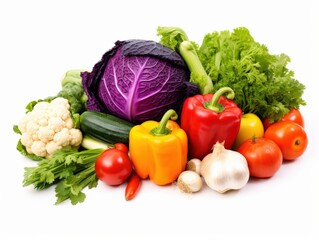 fresh assorted vegetables for healthy cooking and meal preparation