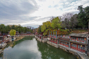 Fototapeta premium Scenery of Suzhou Street, Summer Palace, Beijing.