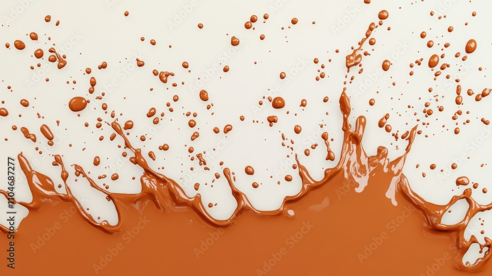 Poster dynamic coffee splash in bold motion with gradients