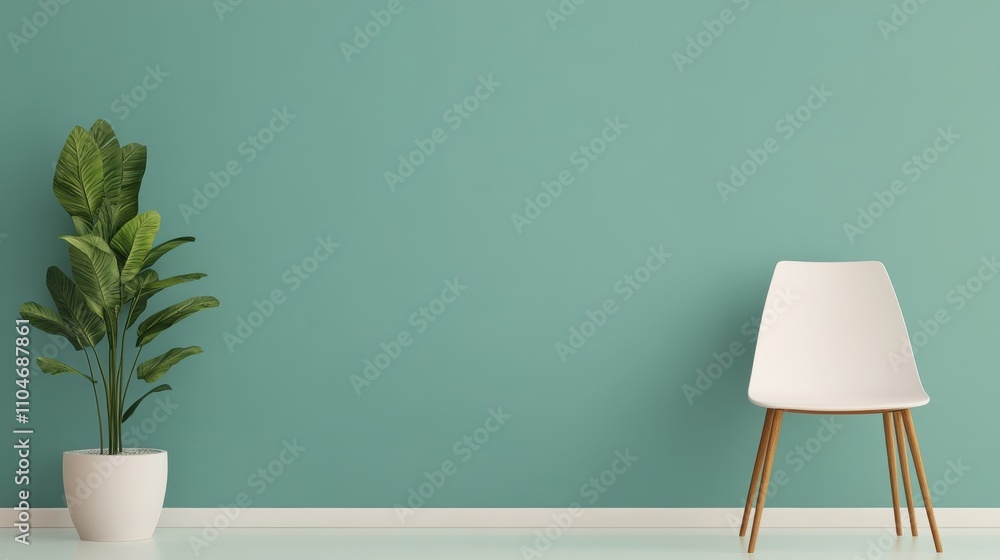 Poster elegant minimalist dining table setup