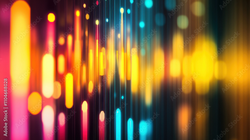 Poster colorful abstract light patterns creating vibrant atmosphere