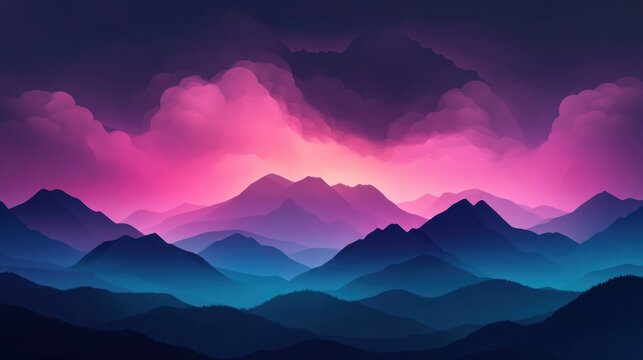 Electric Storm Over Vibrant Mountains