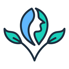 Fototapeta premium Vegan Beauty Icon