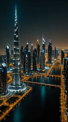 Fototapeta premium city skyline at night