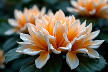 Fototapeta premium Beautiful yellow lotus flower blooming in sunlight
