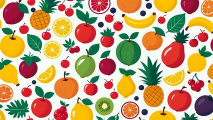 seamless pattern with fruits