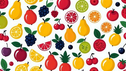 Obraz premium seamless background with fruits