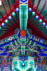 Arch of wooden architecture Painted Tibetan Architecture in Xumi Lingjing Scenic Spot, Summer Palace, Beijing