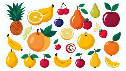 seamless pattern with fruits