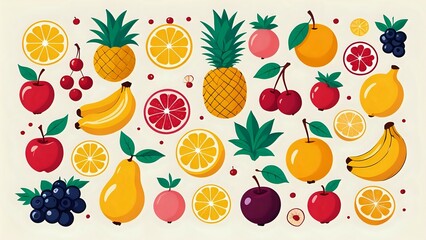 seamless background with fruits