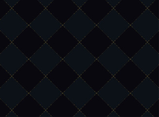 黒と金の高級感のあるエレガントな格子柄シームレスパターン