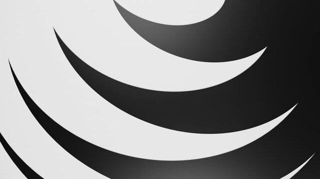 Loop black and white spiral motion background	
