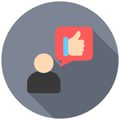 Engagement rounded flat color icon, use for UI, UX, app and web development, digital or print. for industry, education, business, financial, Human Resources theme.