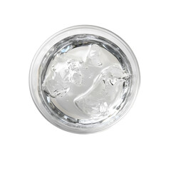 A cup of water isolated on white and transparent background. PNG cutout.