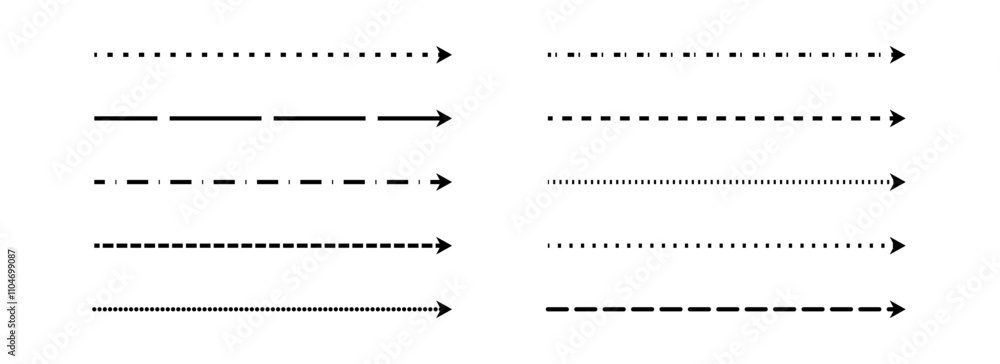 Poster Black straight thin arrow set. Long thin arrows collection. Doodle sketched pointers and direction lines. Outline stripe design elements bundle for flyer, poster, brochure, booklet, banner. Vector