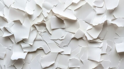 textured background of torn white paper pieces for creative design