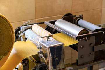 Machine for the production of raw materials from natural beeswax for candle products. Beekeeper's home factory