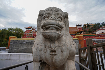 Lion at Xumi Lingjing Site, Summer Palace, Beijing