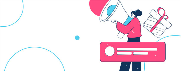 Invite friends to conduct questionnaire flat vector concept operation hand drawn illustration
