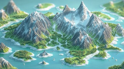 3D Isometric Tourism Map: Planning and Development of Scenic Routes