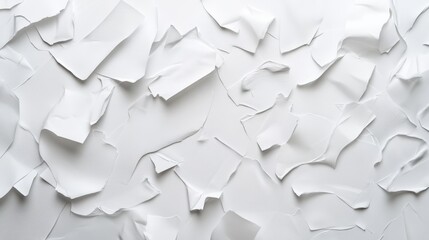 crumpled white paper background for creative design and texture