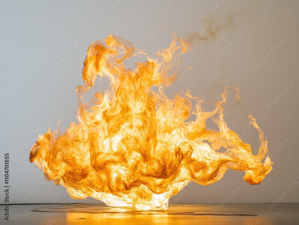 Poster dynamic flames creating an intense visual effect