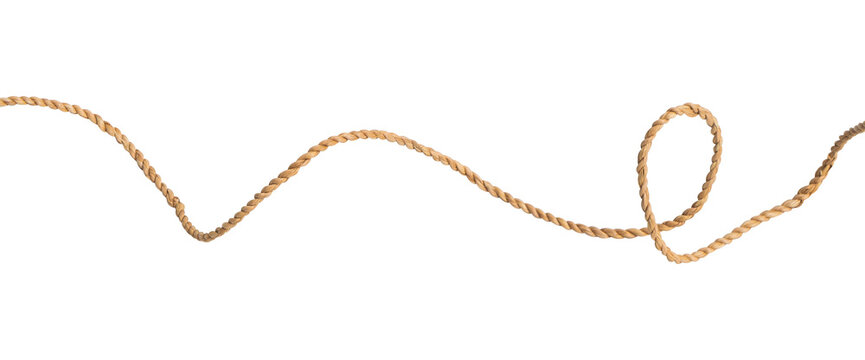 thick rope on white background isolated