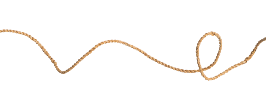 thick rope on white background isolated