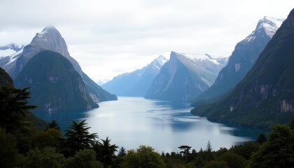  Epic mountain lake vista serene and majestic