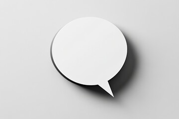 blank speech bubble on a minimalistic background for communication concepts