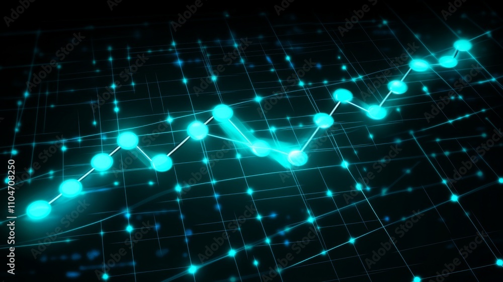 Poster Abstract Data Visualization with Glowing Lines and Dots