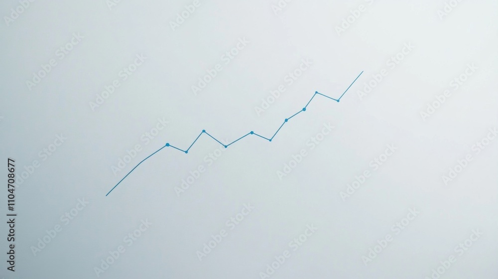 Poster abstract line graph representation on clean background for data analysis